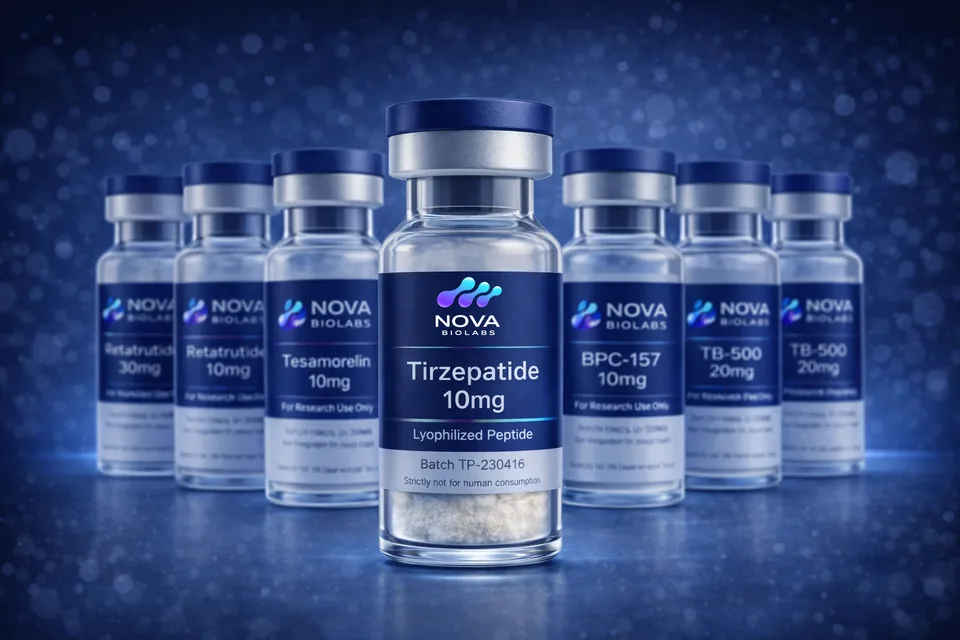 Nova Biolabs research peptide vials